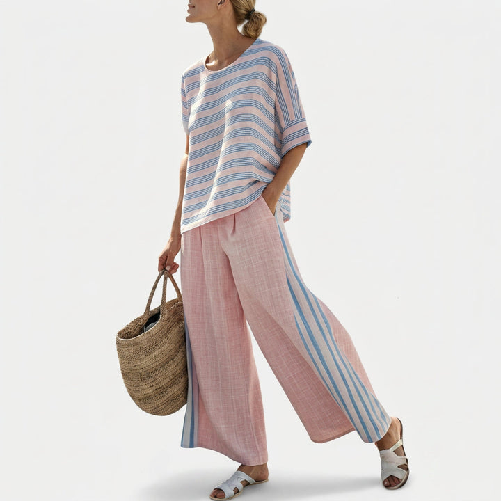 Ella - Bamboo Linen Set in Pink
