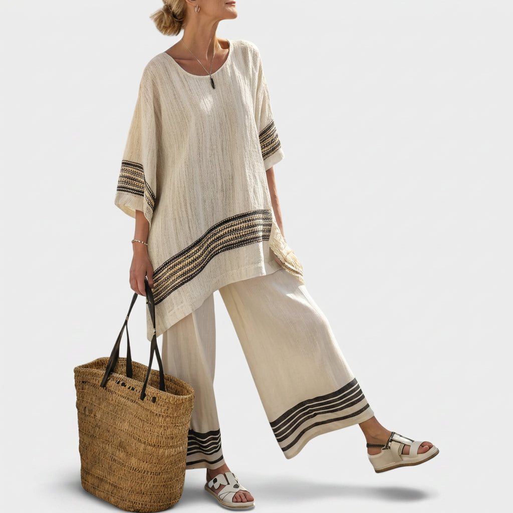 Maya - Elegant Linen and Bamboo Set