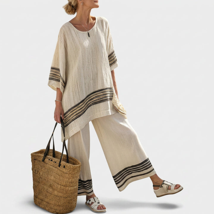 Maya - Elegant Linen and Bamboo Set