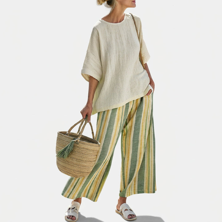 Nia - Bamboo Linen Olive Set