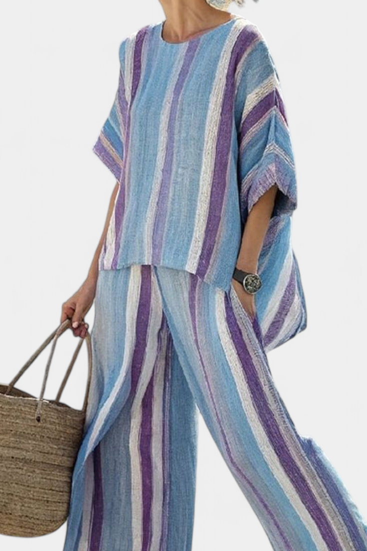 Zara - Lilac Stripe Set