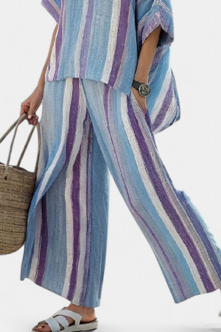 Zara - Lilac Stripe Set