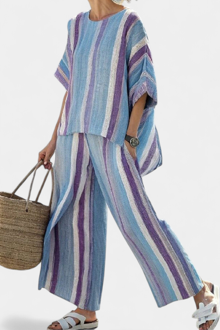 Zara - Lilac Stripe Set