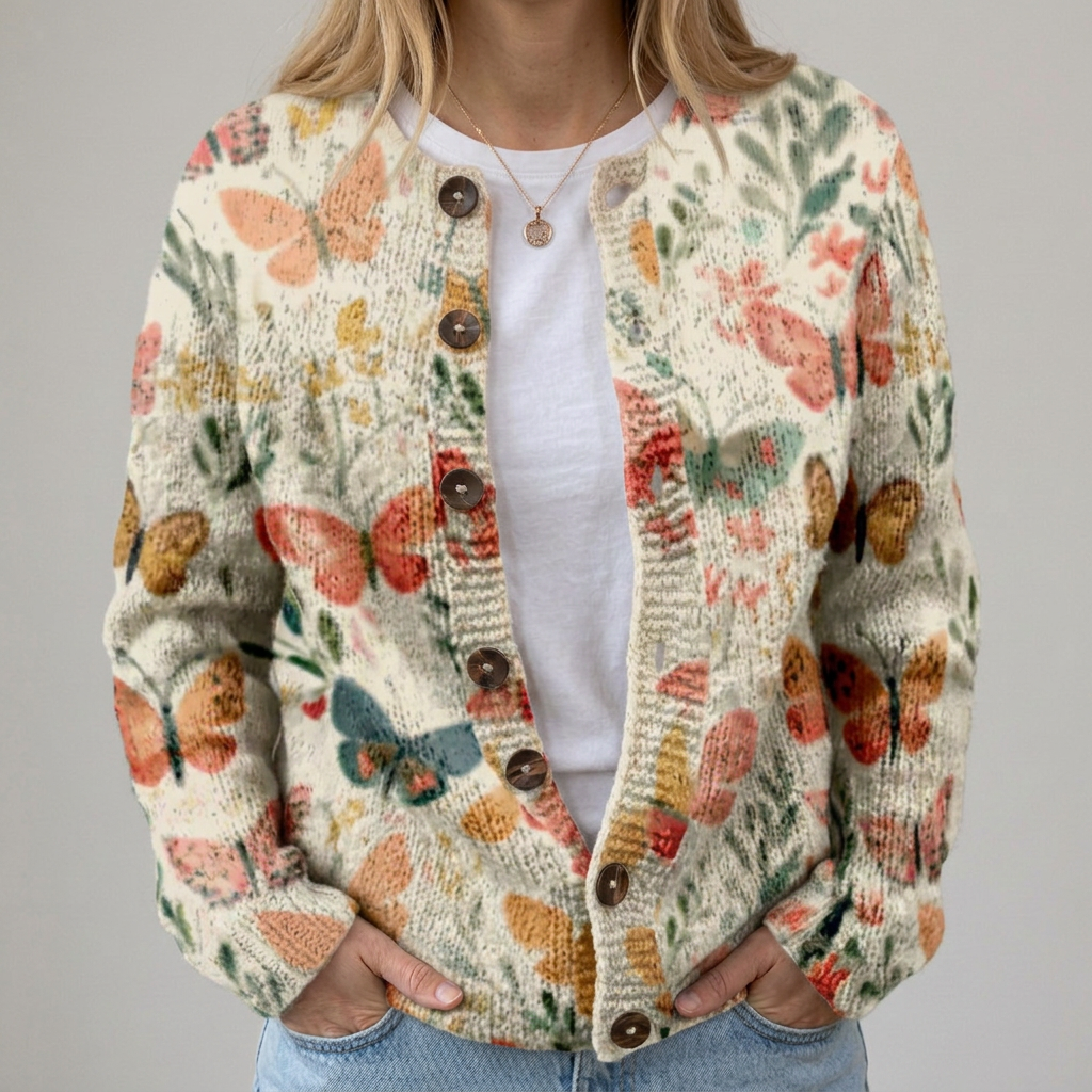 Sophie | Cardigan à Imprimé Floral pour l&