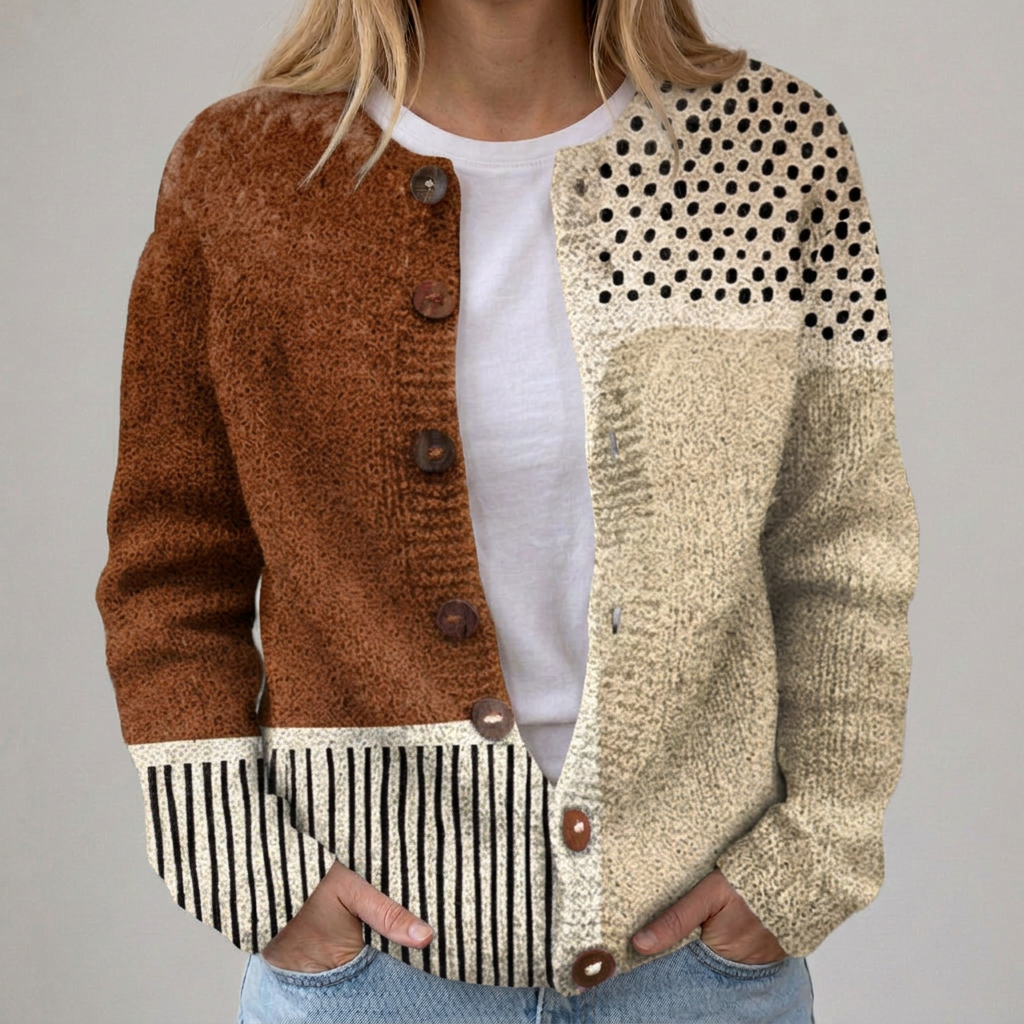 Eloise | Cardigan Pullover Vintage Druck